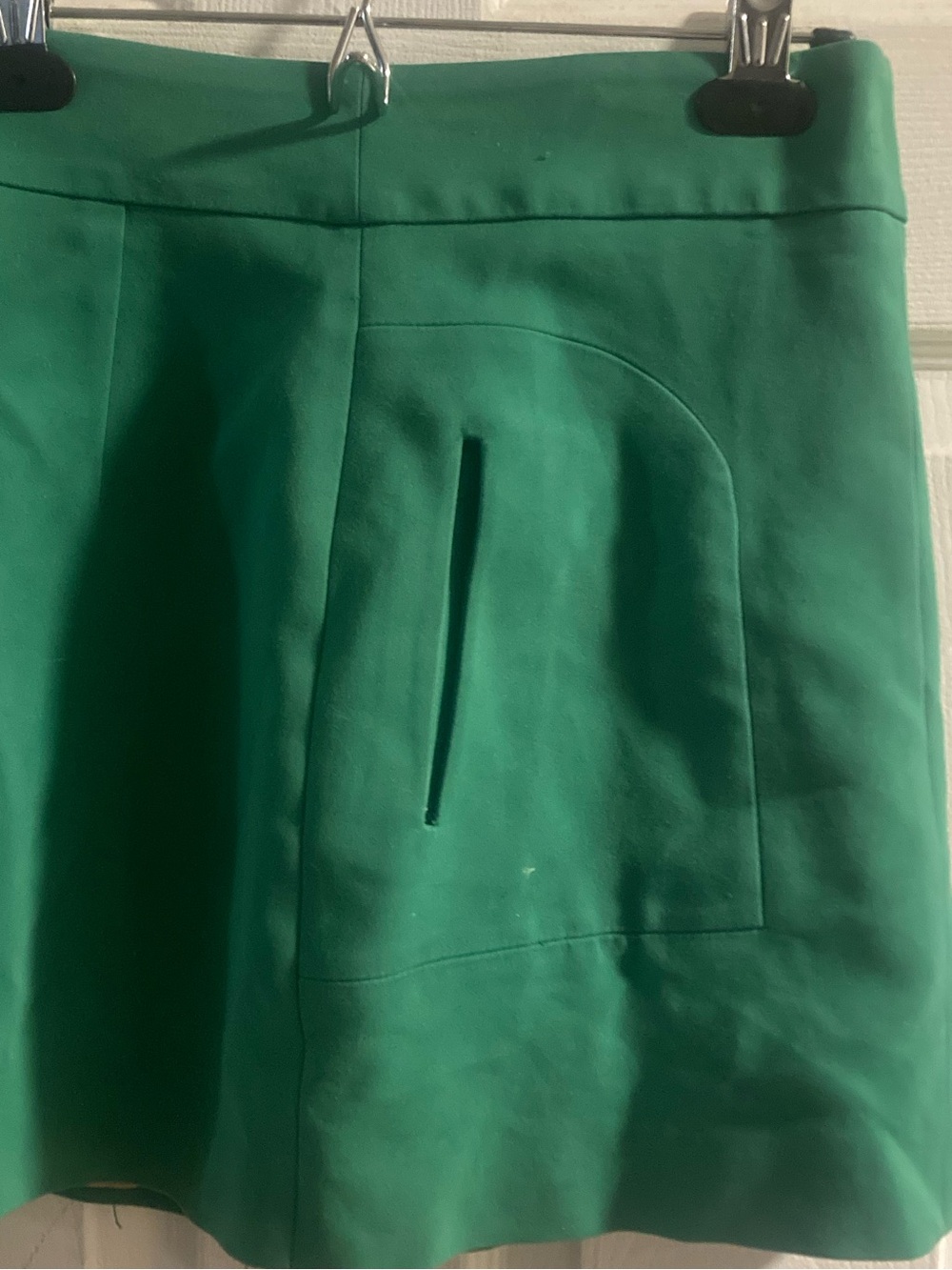 Zara Emerald Green A-Line Mini Skirt